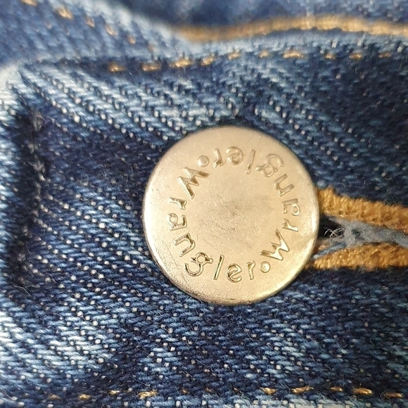 WRANGLER Vintage Relaxed Fit Denim Jeans Dark Wash Blue Mens Size 40×30 Western - Picture 5 of 9